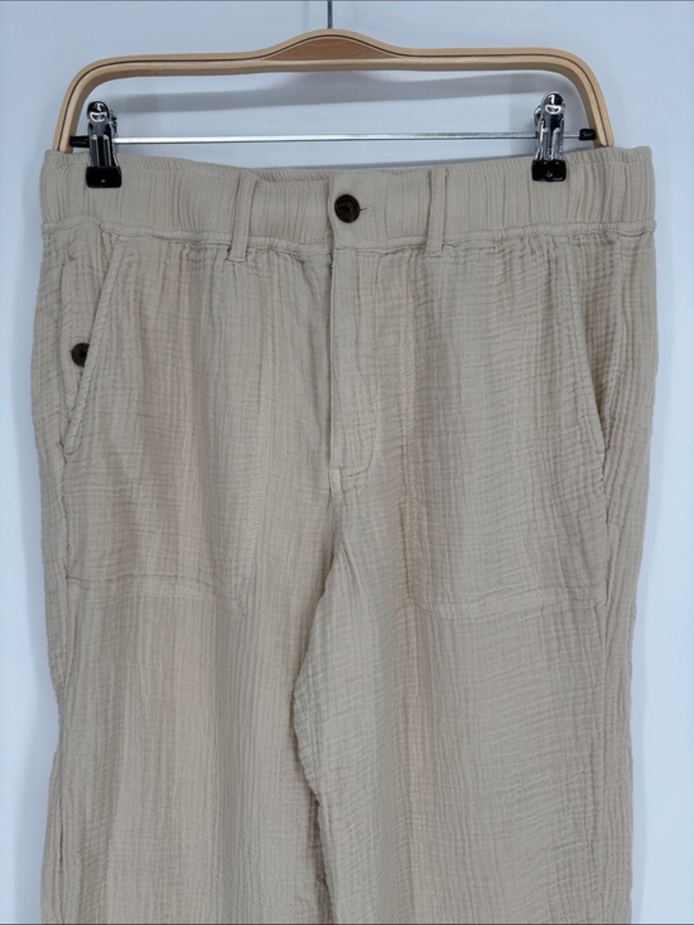 🐄 UpWest cotton gauzy twn Textured pull on Pants